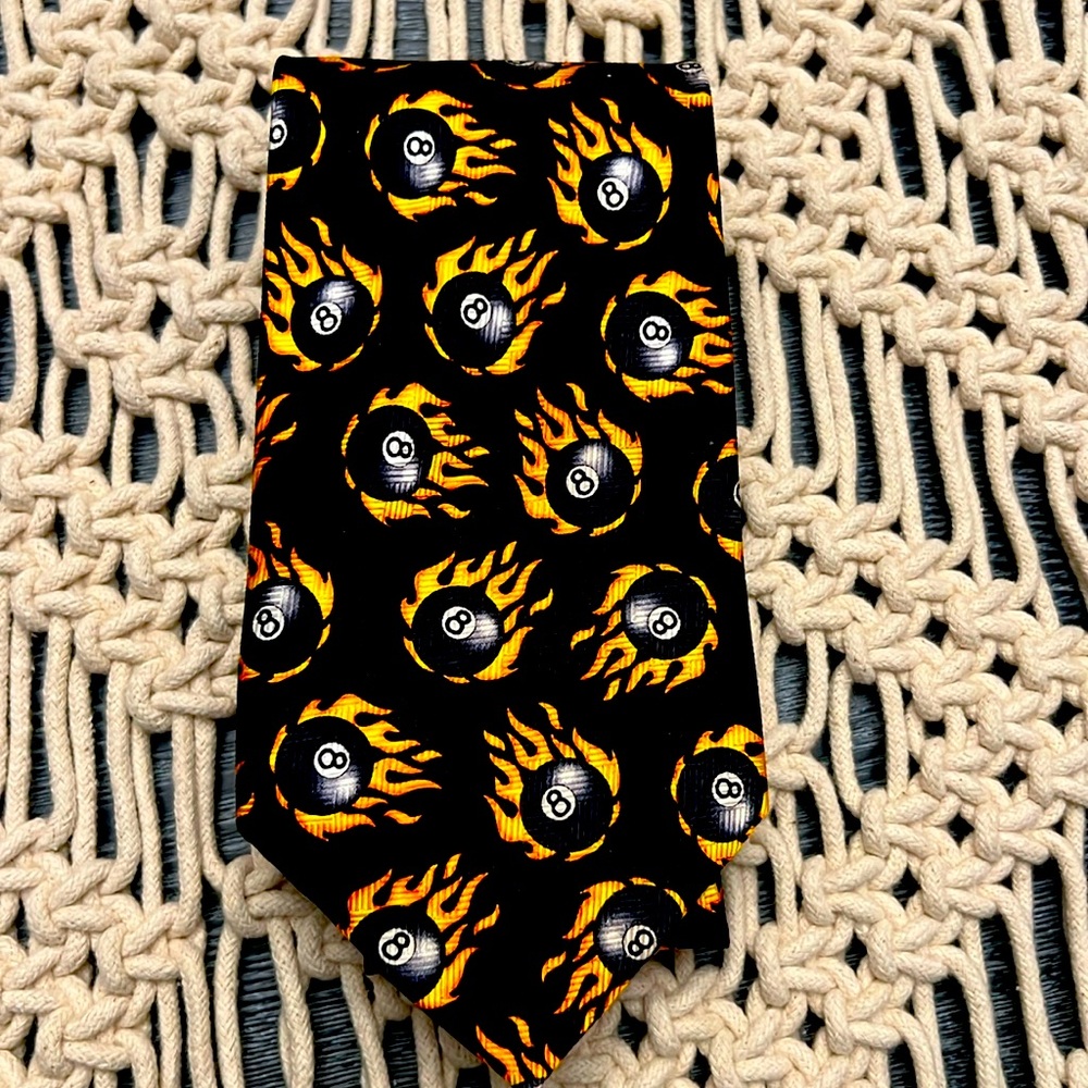 Puritan 8 Ball Billiards Silk Tie-56”